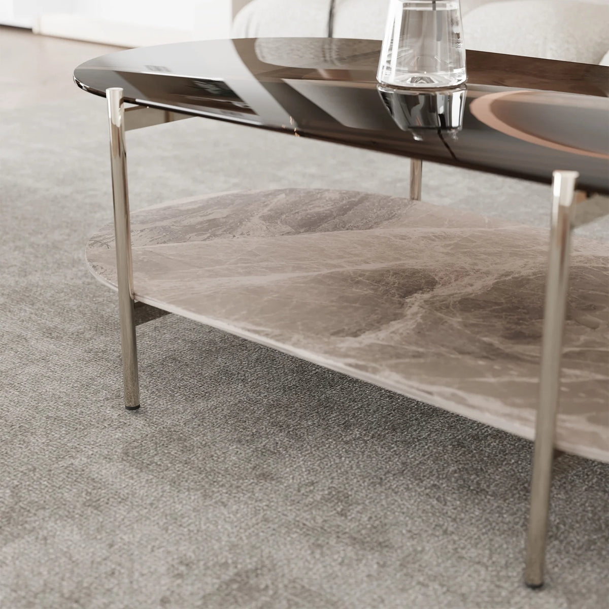 Glass 2-Tier Coffee Table M4426