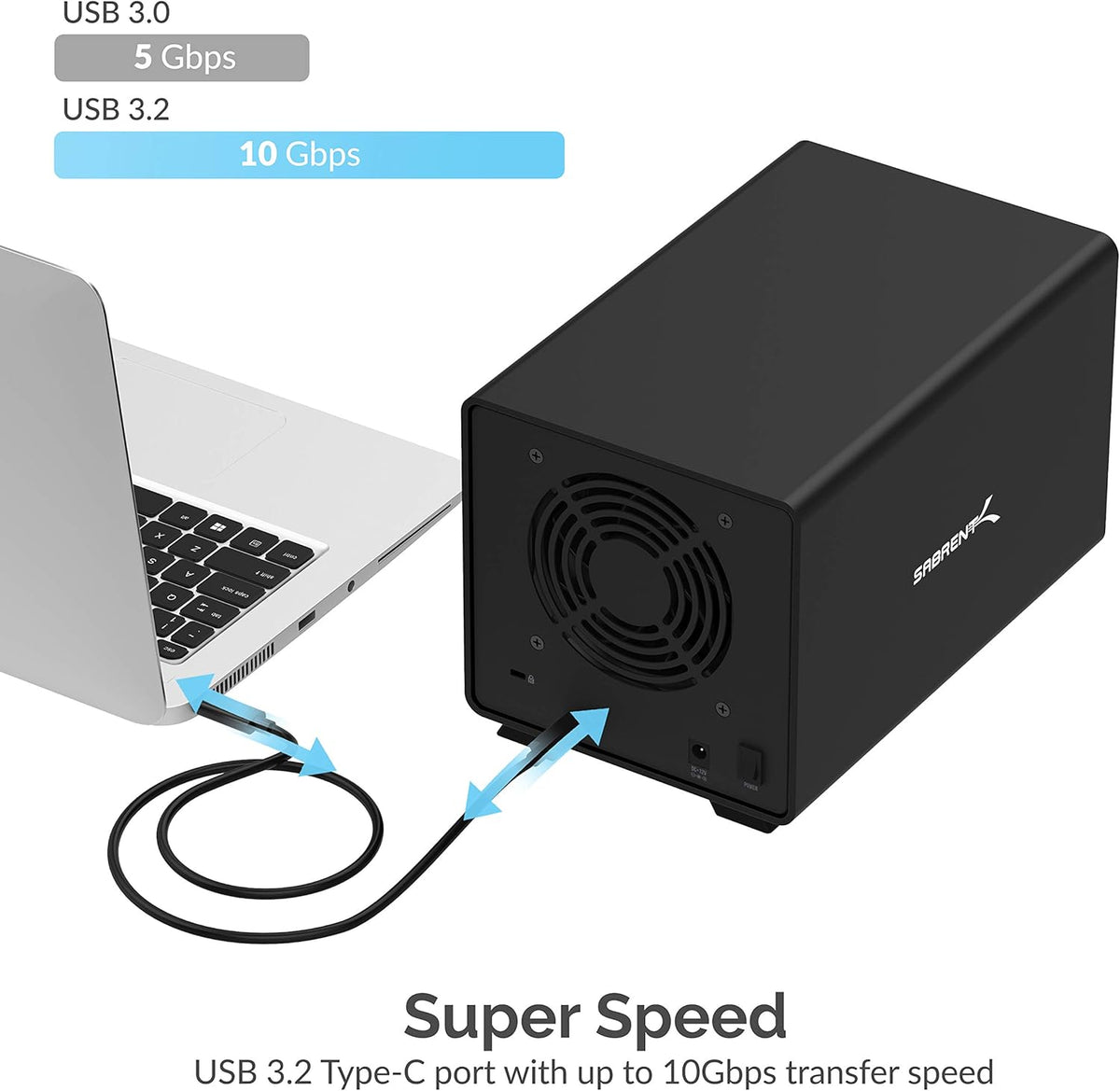 USB 3.0 to SATA Dual Bay External Hard Drive Docking Station B8802