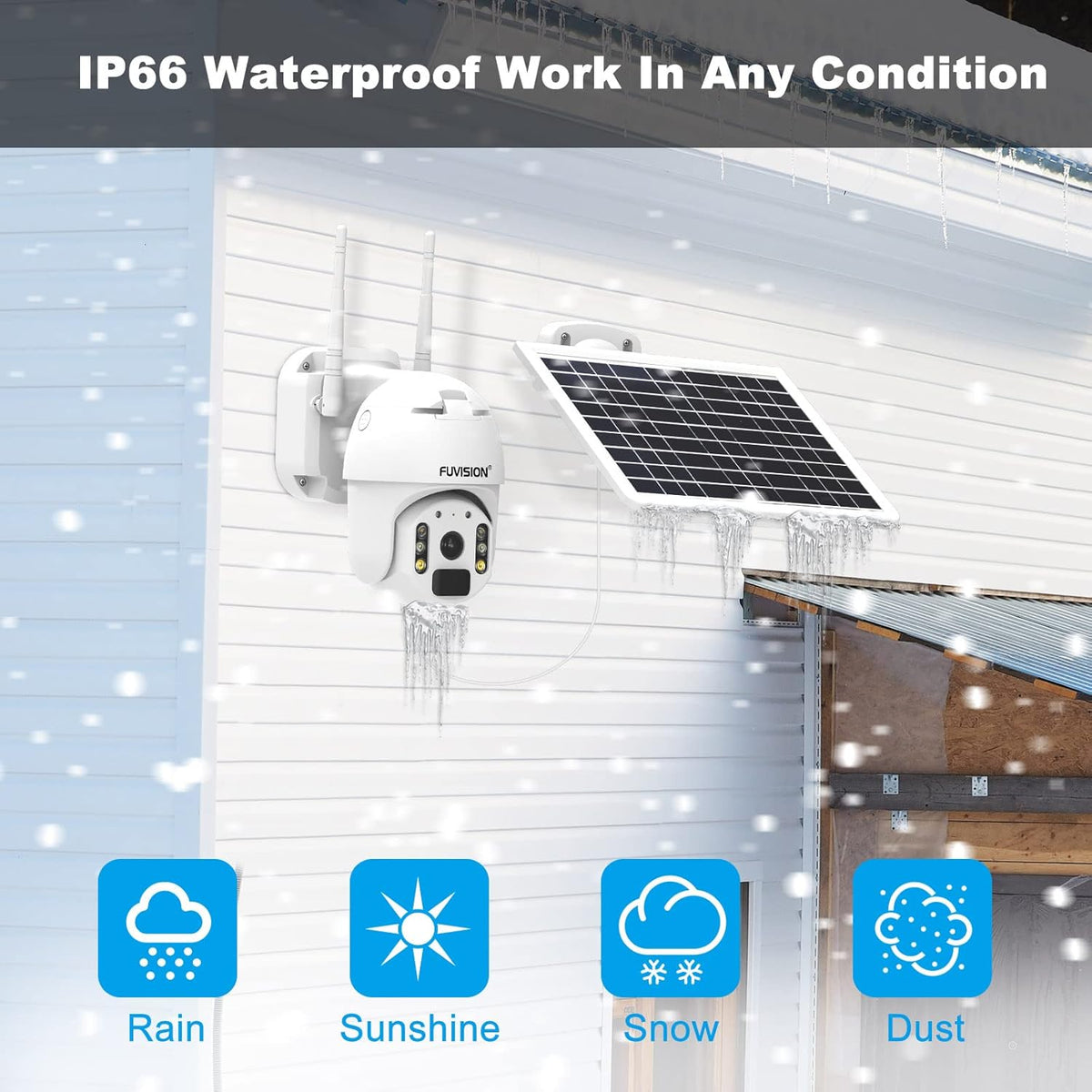 Solar Powered Wireless Security Camera with 8W Panel K939205