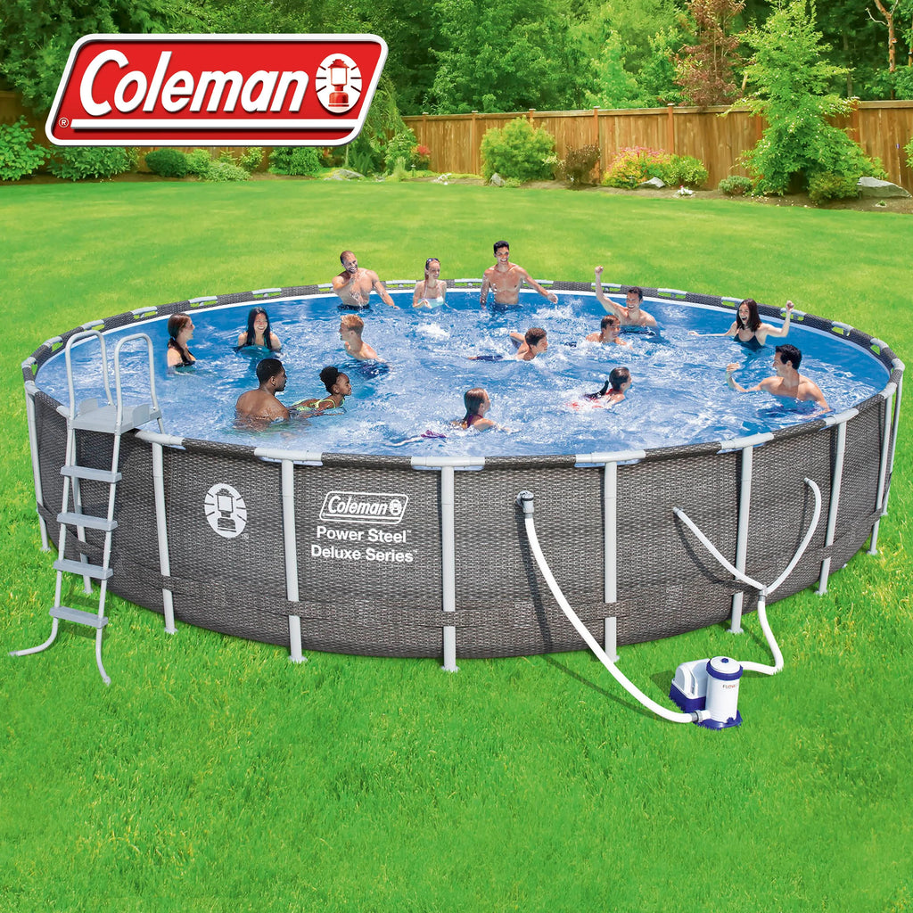Power Steel Pool Set with Pump, Ladder and Cover Y837463