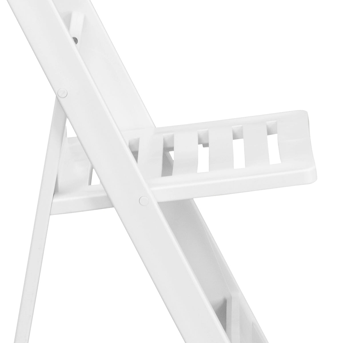 2 Pack 800 lb. Capacity White Resin Folding Chair F158