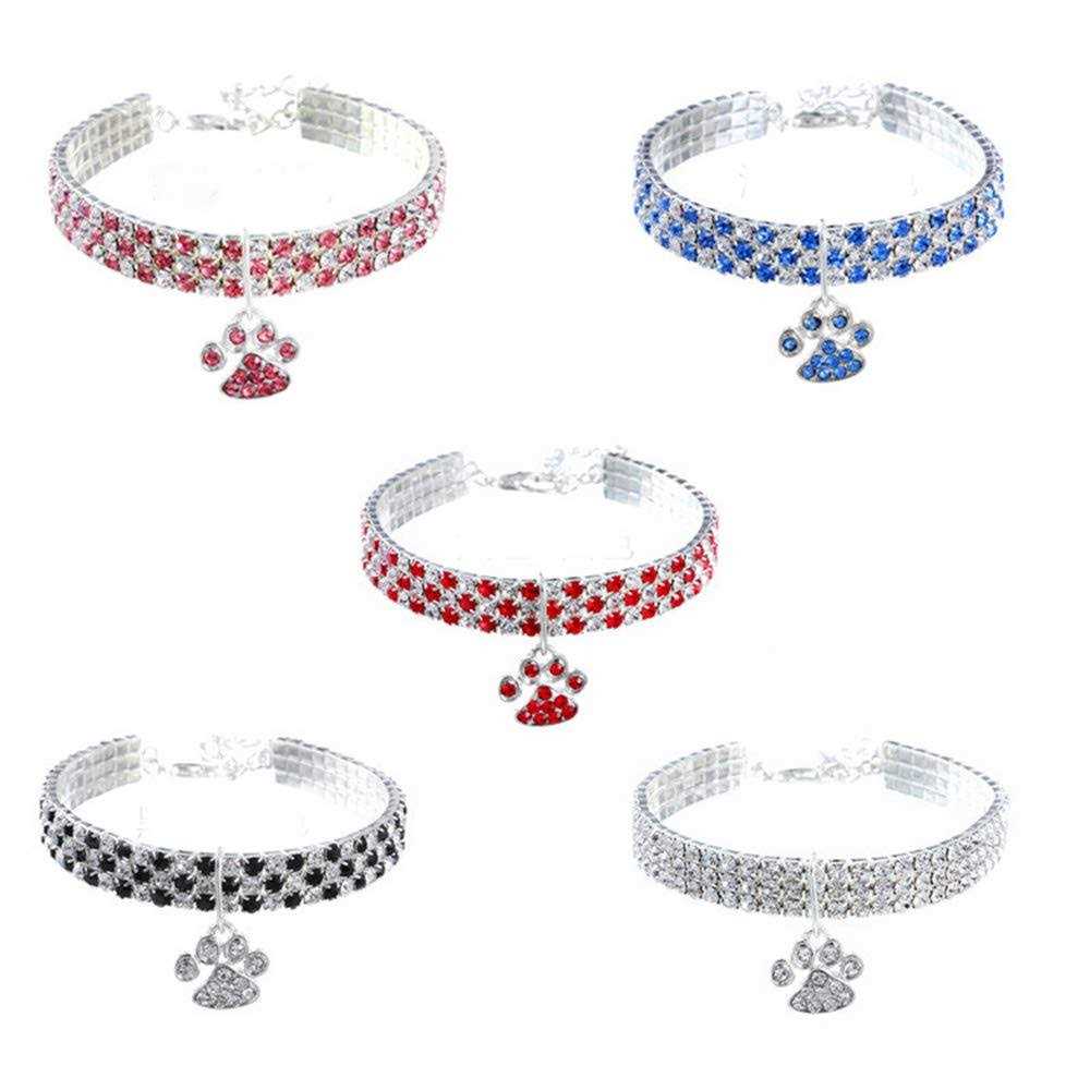 Adjustable Crystal Diamond Pet Collar R48969