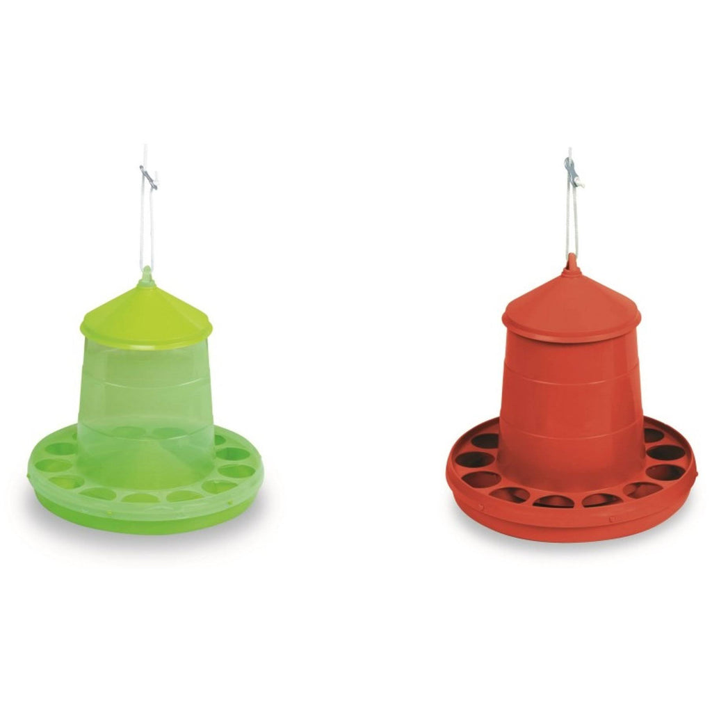 Plastic Poultry Feeder 8.8 lbs Red I2139