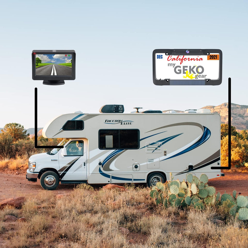 Solar Powered Wireless Backup Camera with 4.3 Monitor Z194