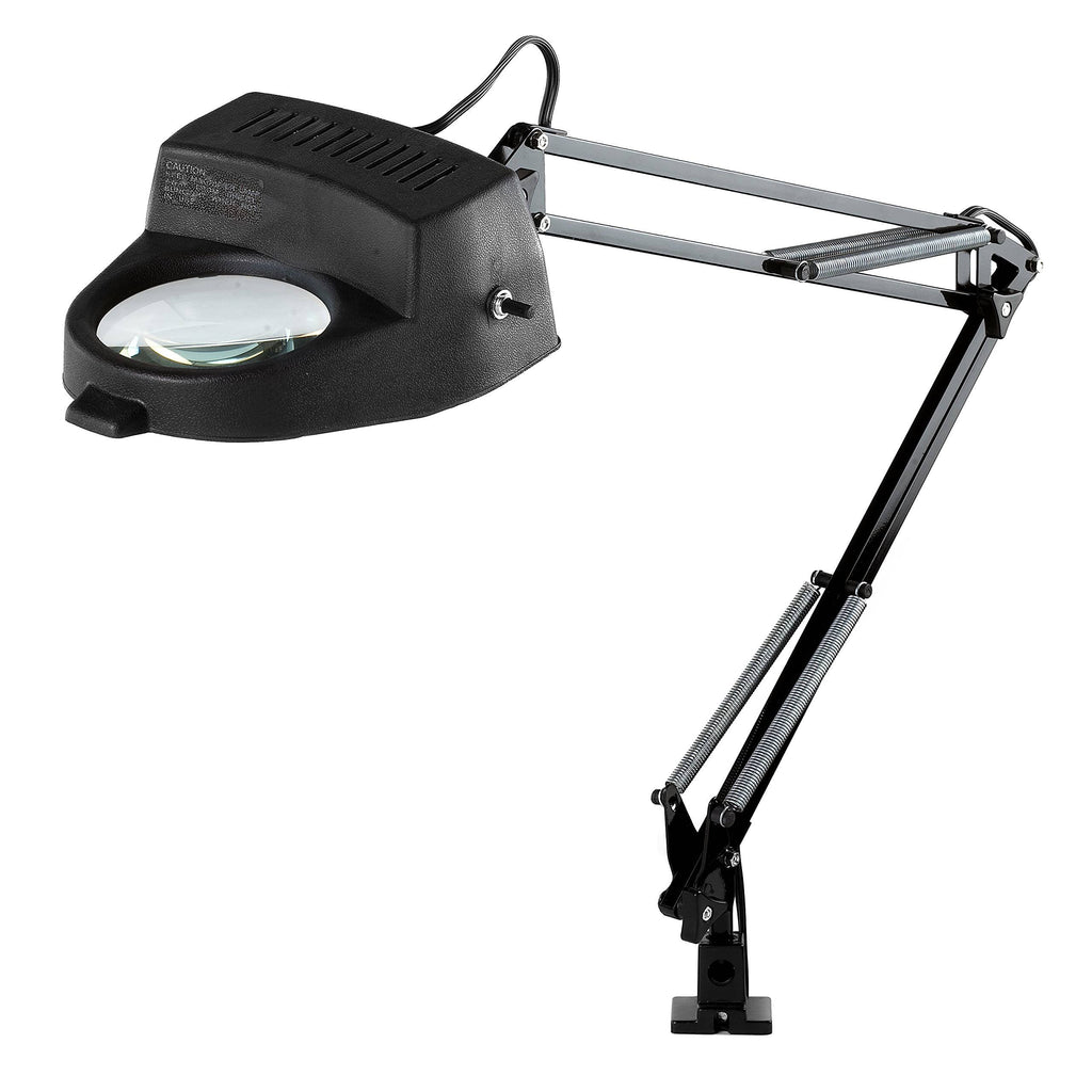Black Magnifier Lamp Incandescent Clamp-On 3-Diopter 60W B642