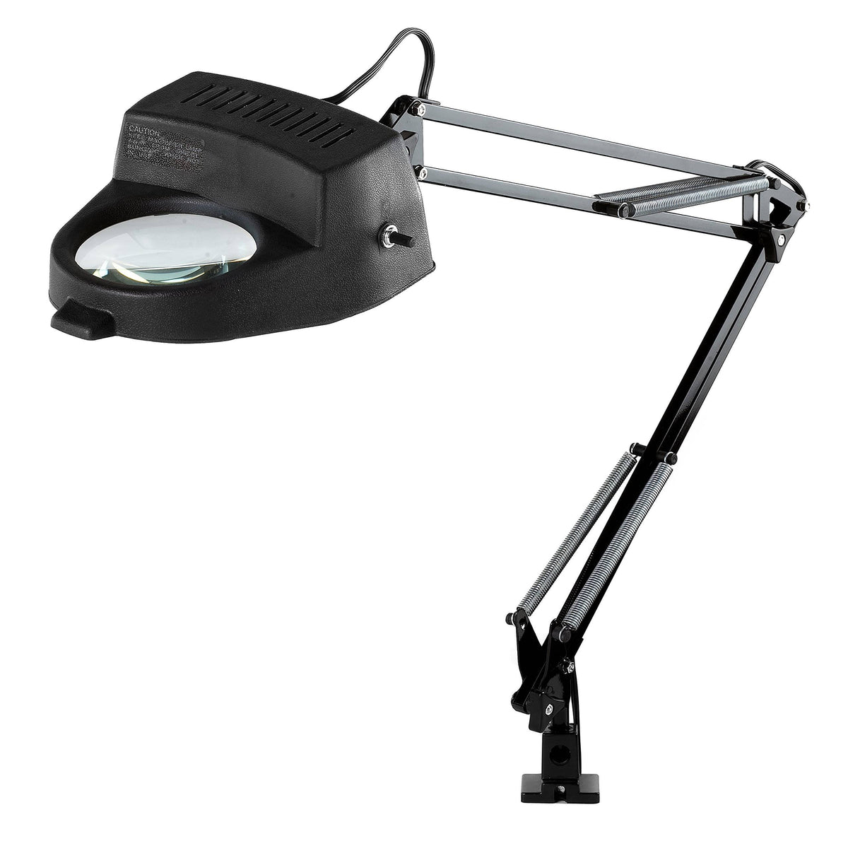 Black Magnifier Lamp Incandescent Clamp-On 3-Diopter 60W B642