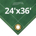 12 oz Green Canvas Tarps 24' x 36' U54085