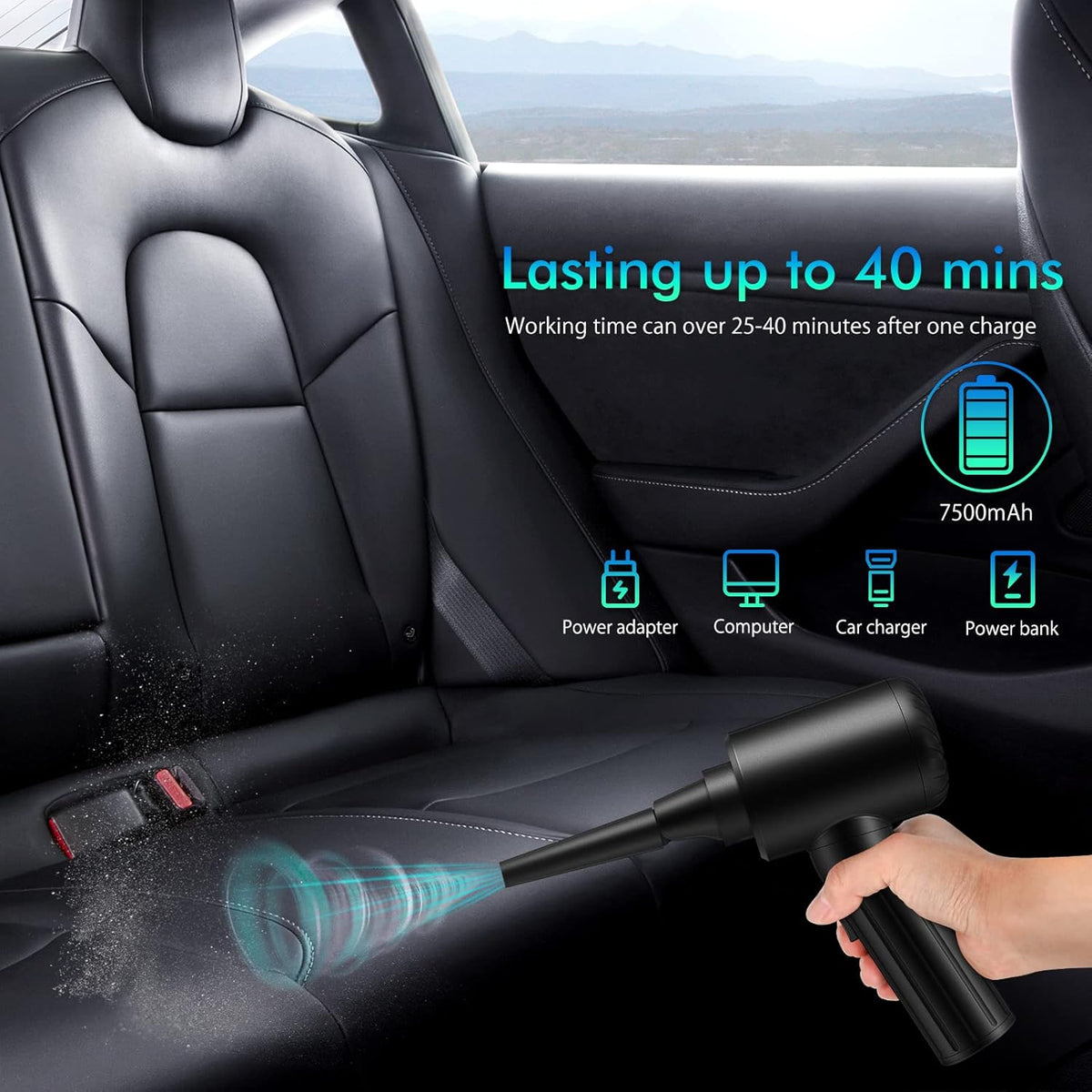 Cordless Electric Air Duster 90000 RPM Rechargeable A347574