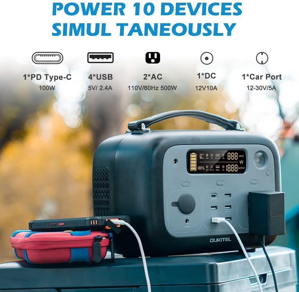 Portable Power Station 505Wh 500W AC Outlet X765