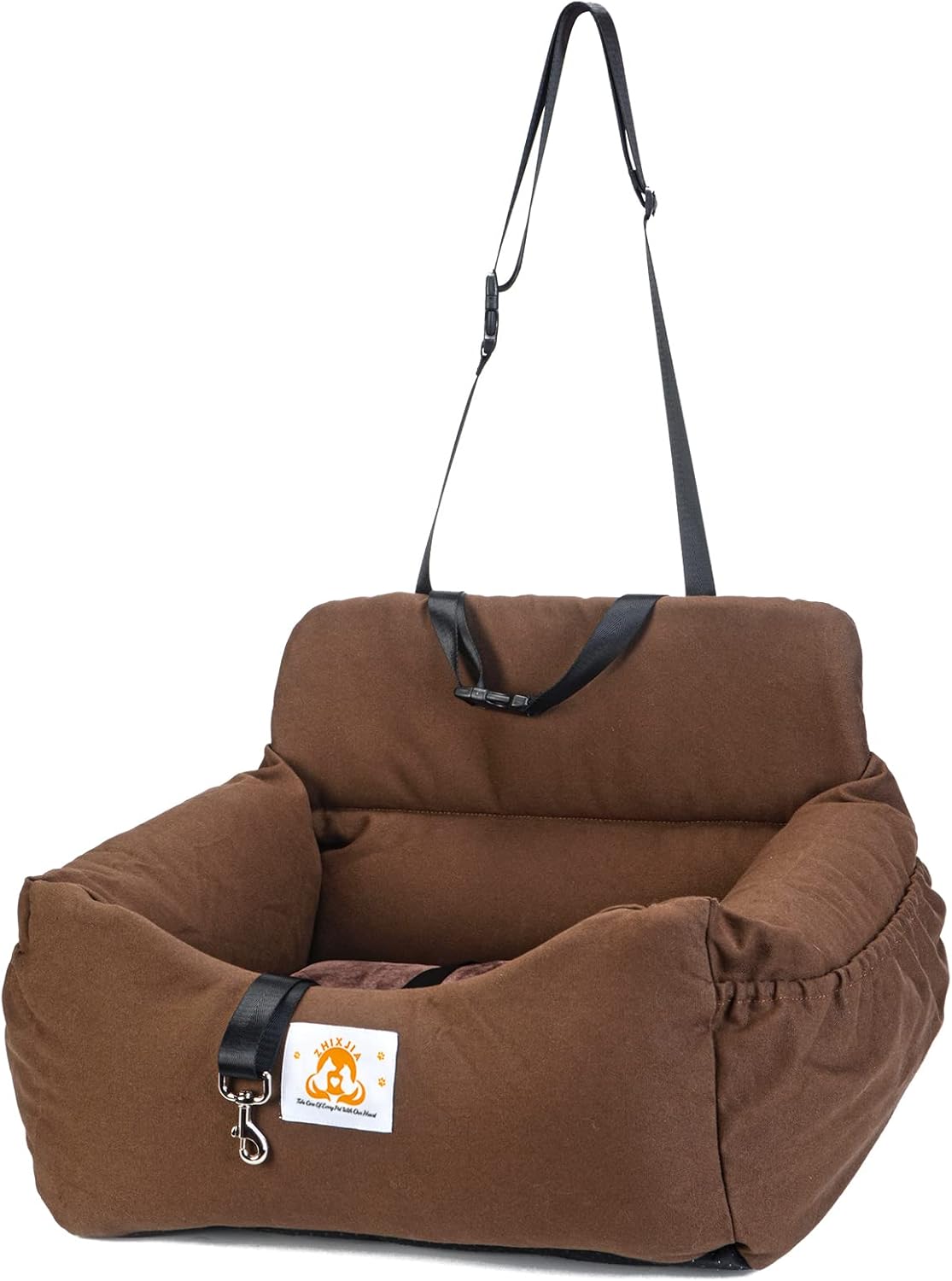 Dog Car Seat with Storage Pocket and Safety Leash E4701