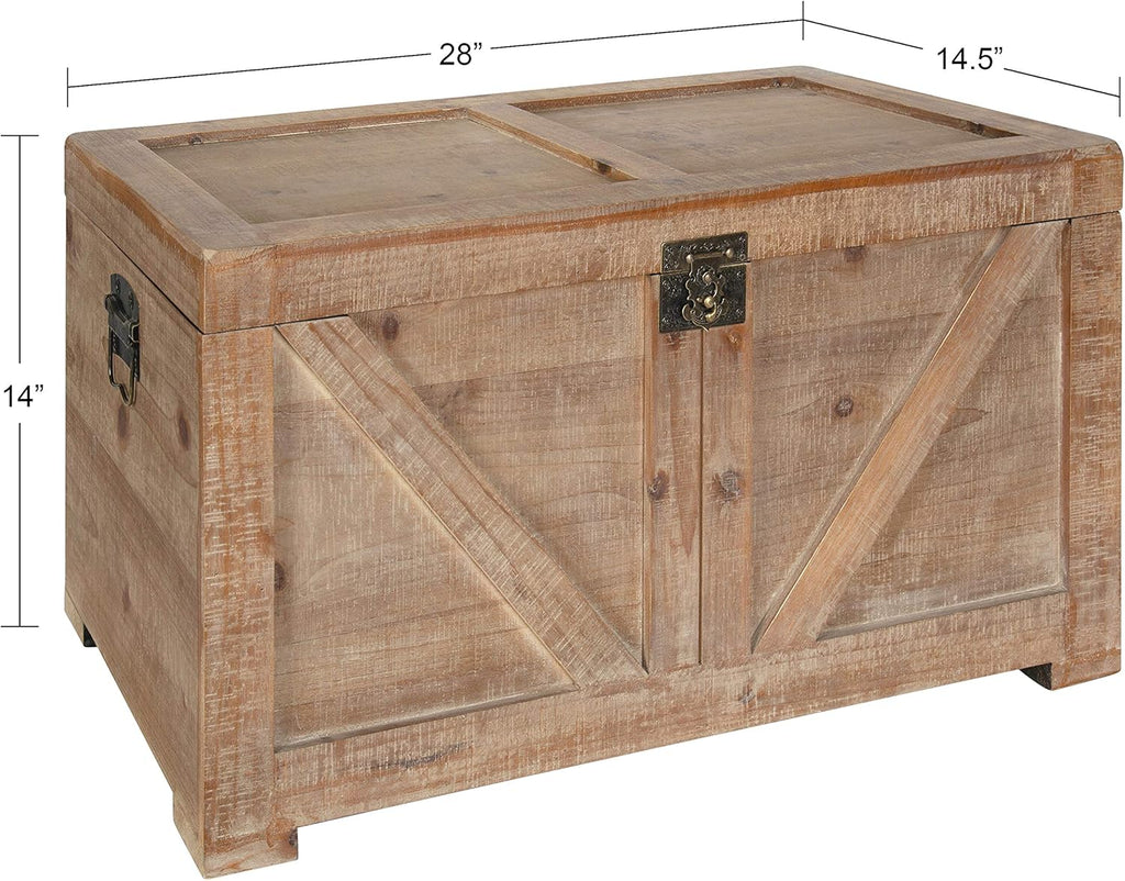 Small Wooden Storage Chest Trunk V748626