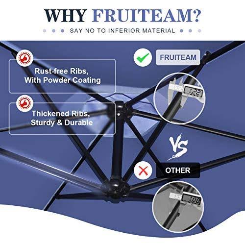 10ft Patio Offset Cantilever Umbrella with Crank & Cross Base D82110