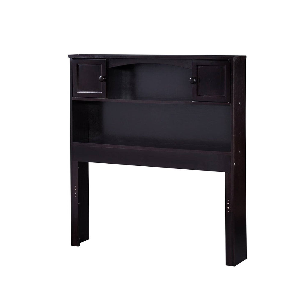 Twin Espresso Bookcase Headboard P38455