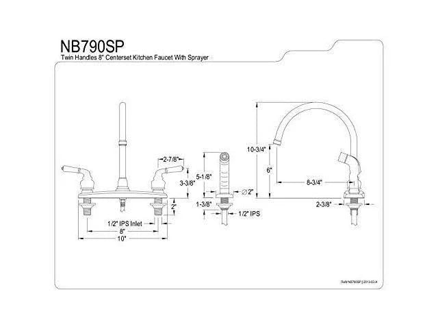 Black Nickel Two-Handle Kitchen Faucet with Side Sprayer B27672