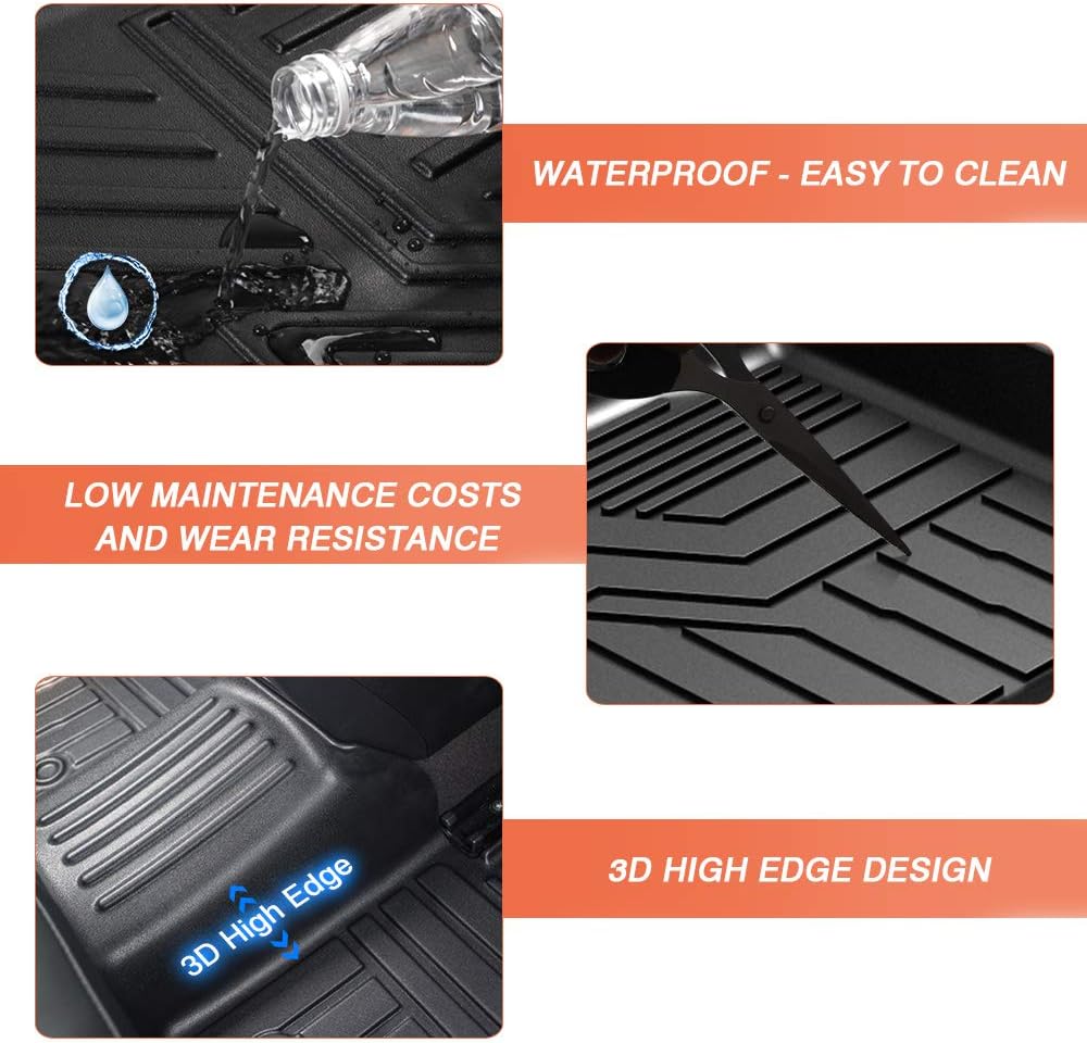 Black 2 Row TPE Floor Mats O935
