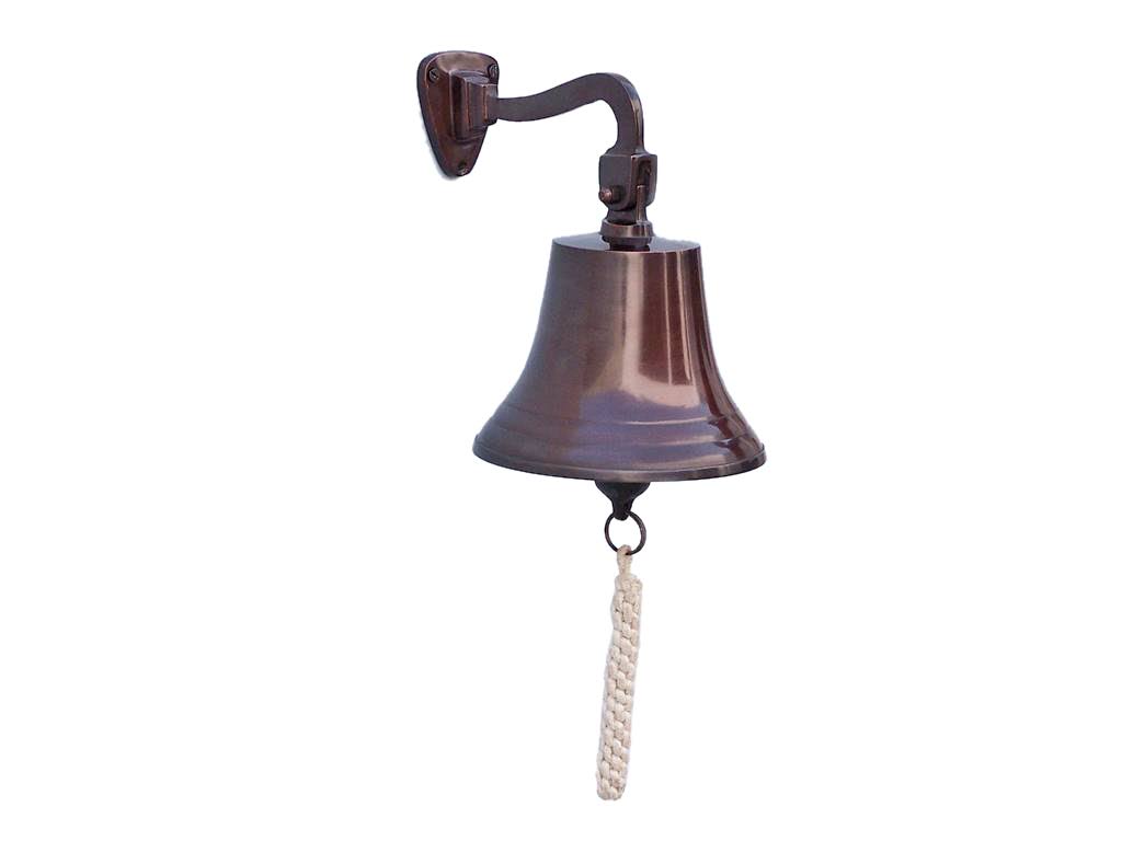 Antique Copper Hanging Ships Bell R577