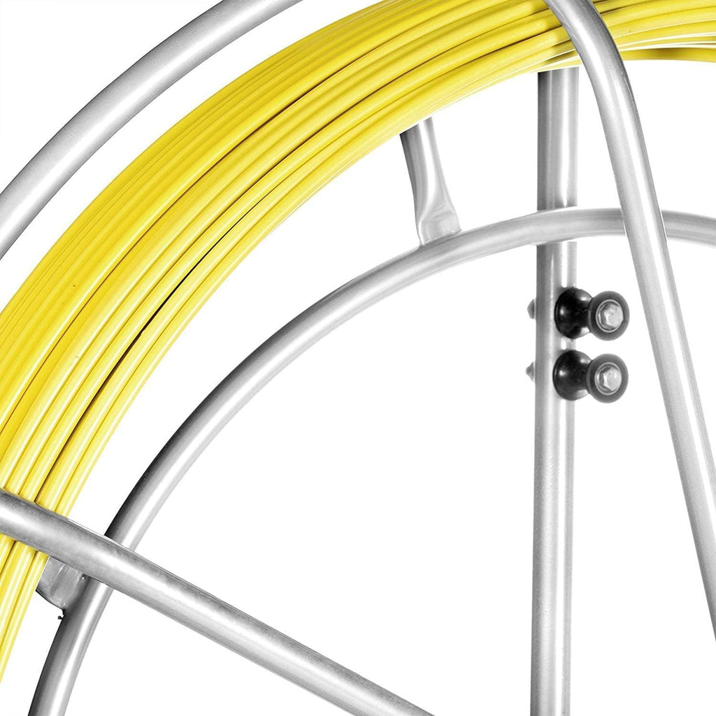 6MM 656FT Fiberglass Fish Tape with Steel Reel Stand F988