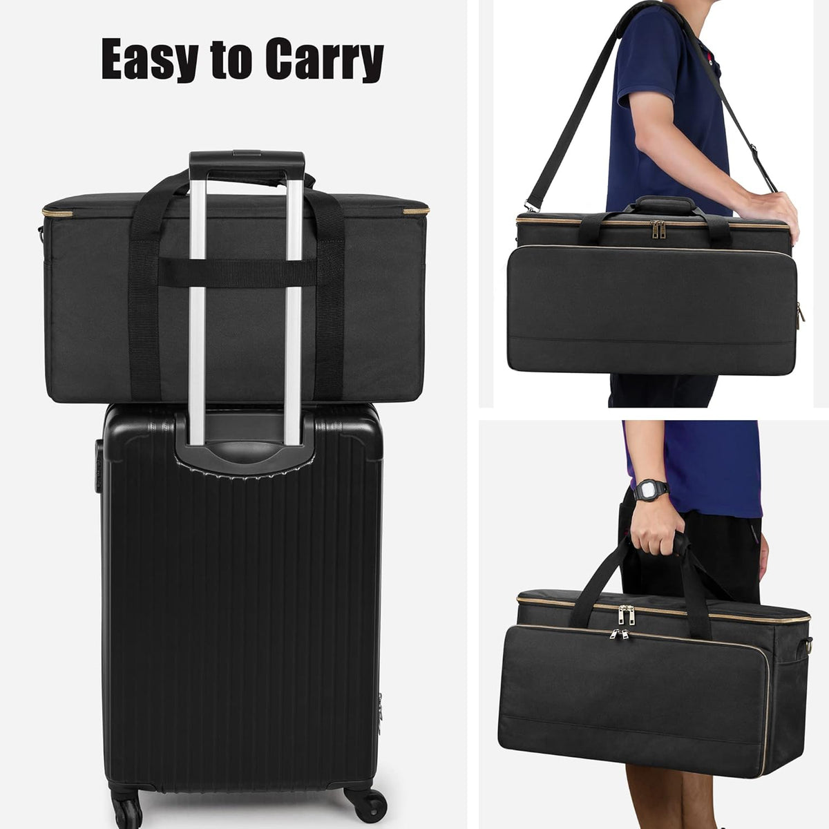 Large Travel DJ Cable File Bag with Detachable Divider and Padded Compartment M69026
