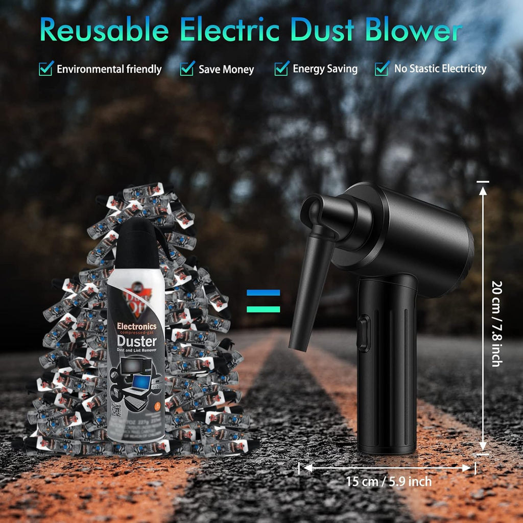Cordless Electric Air Duster 90000 RPM Rechargeable A347574