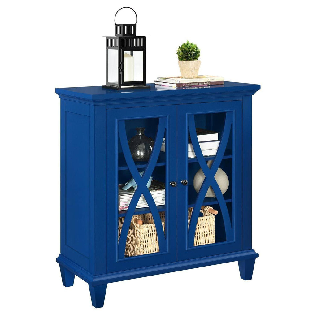Blue Double Door Accent Cabinet L684153