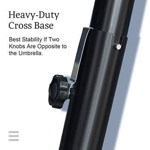 10ft Patio Offset Cantilever Umbrella with Crank & Cross Base D82110