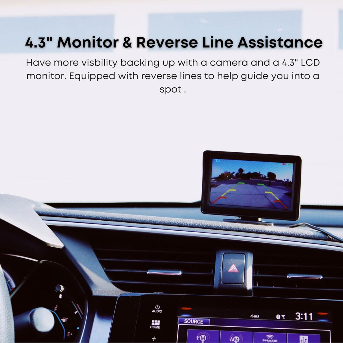 Solar Powered Wireless Backup Camera with 4.3 Monitor Z194