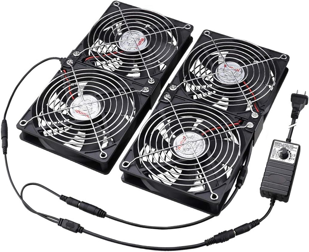 4 x 120mm AC Cooling Fan with Variable Speed Control Pack of 2 W402650