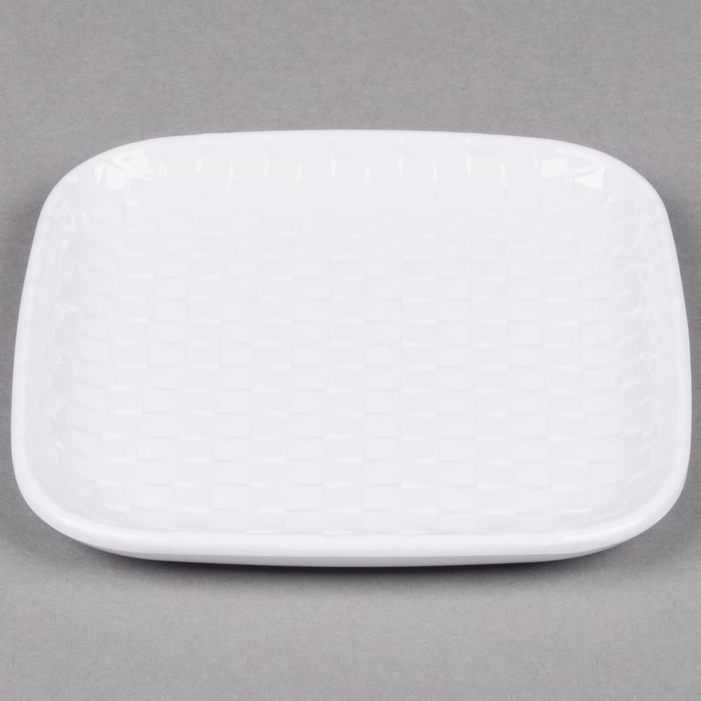 White Square Melamine Plate P826