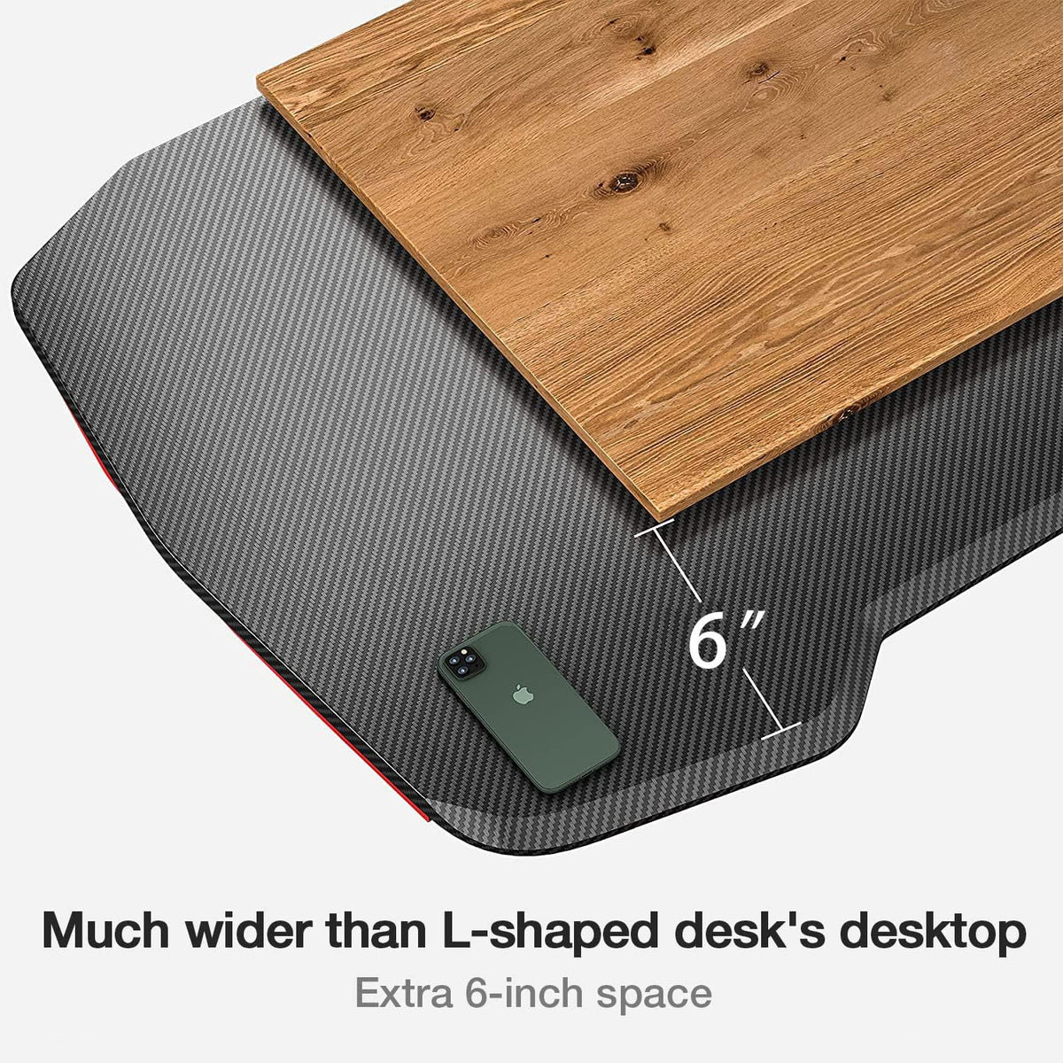 47 inch Black Computer Desk with Monitor Stand Q4596