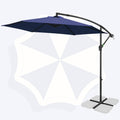 10ft Patio Offset Cantilever Umbrella with Crank & Cross Base D82110