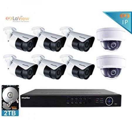 8 Camera 1080p IP PoE Security System with 2TB HDD White U519344