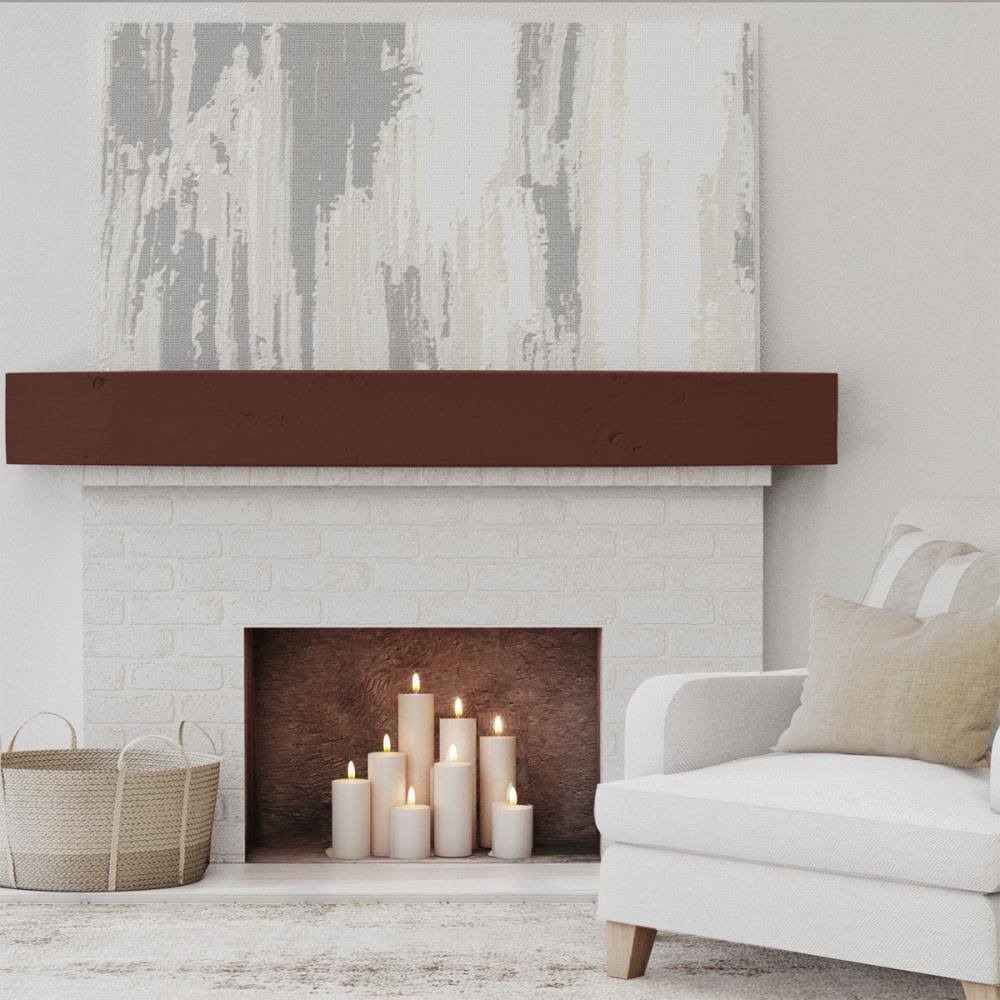 Knotty Pine Faux Wood Fireplace Mantel P6806