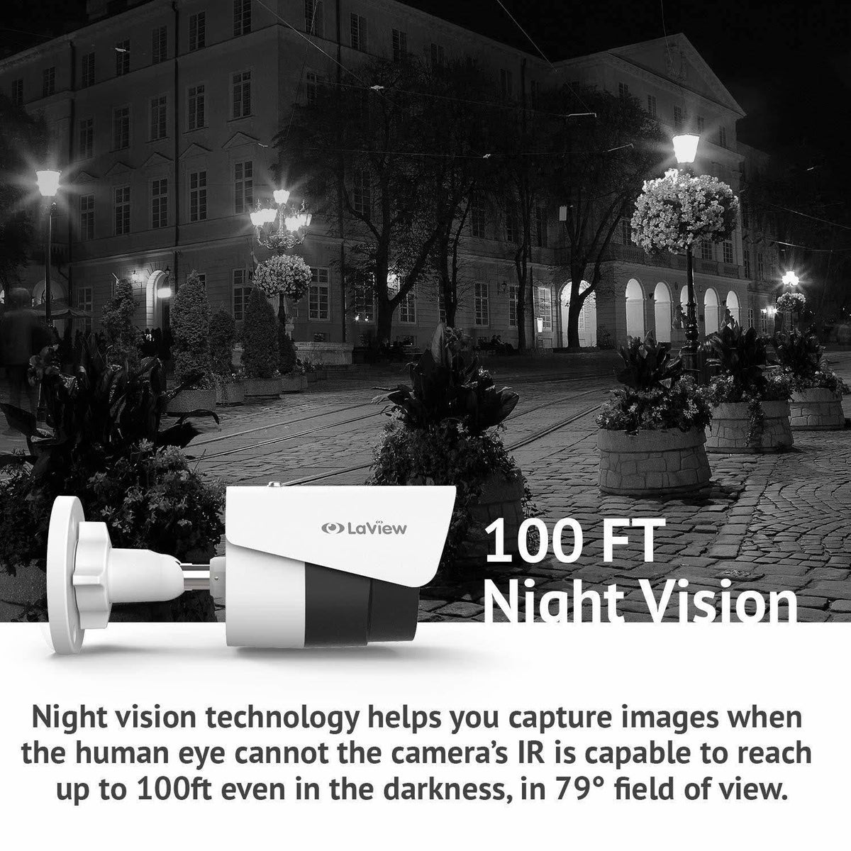 8 Camera 1080p IP PoE Security System with 2TB HDD White U519344