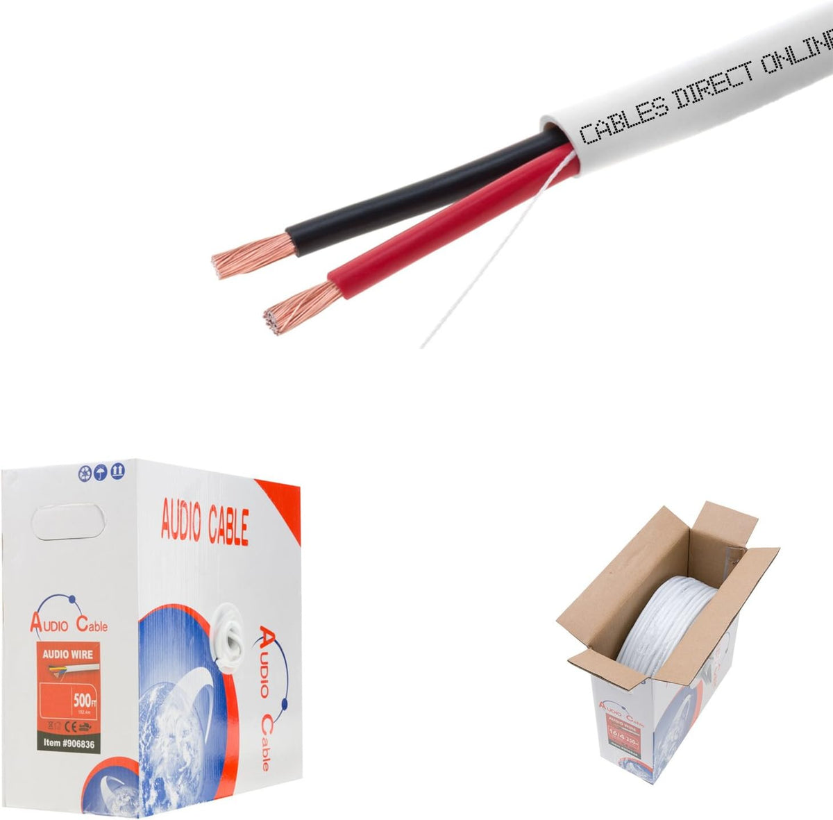 250ft 18AWG 4 Conductors CL2 Speaker Cable Wire Q1135