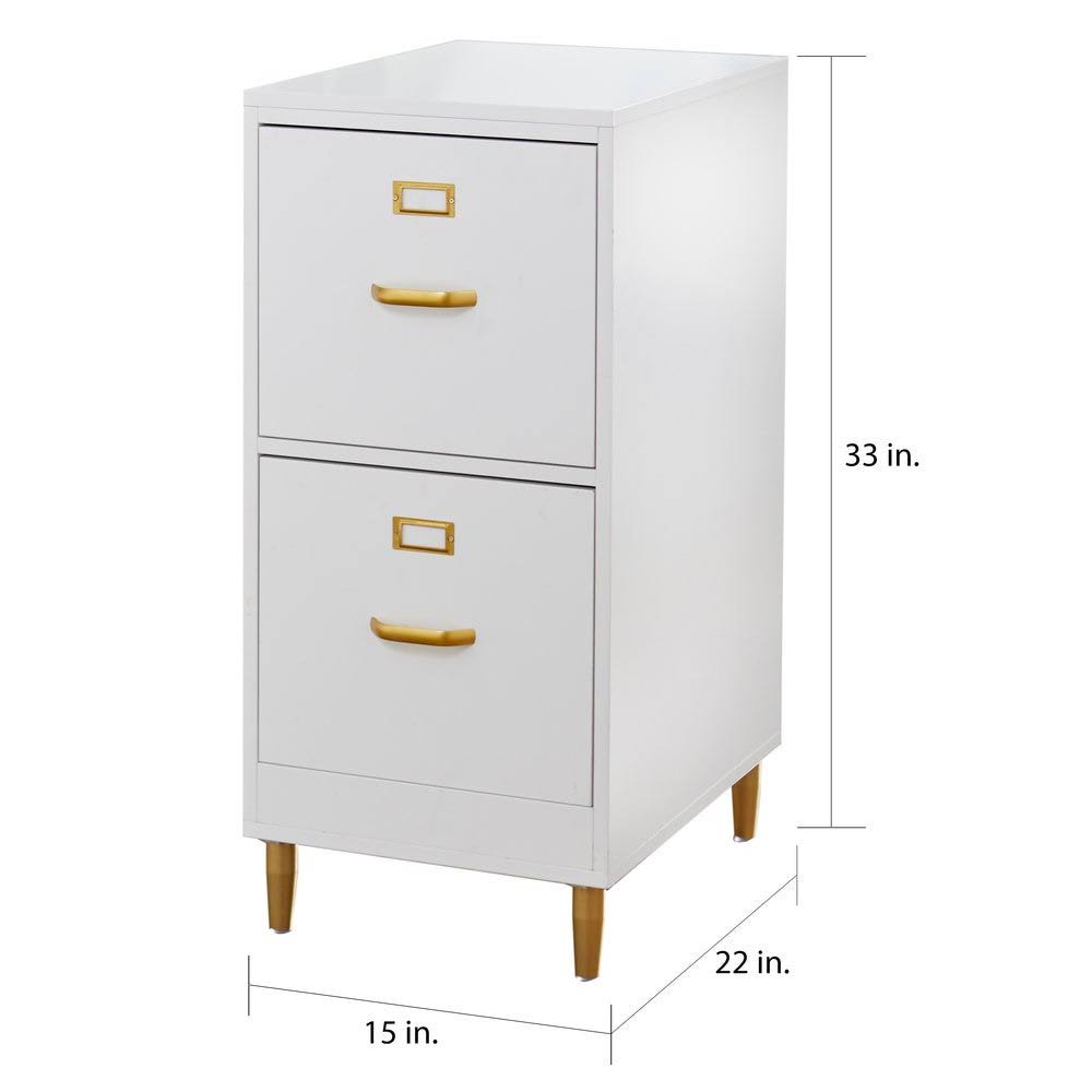 White 2-Drawer File Cabinet L98028