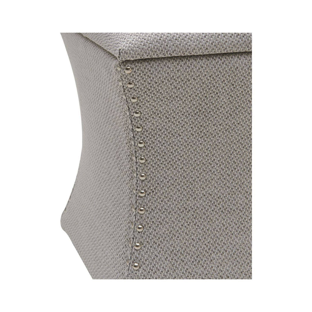 Gray Tufted Storage Ottoman J507