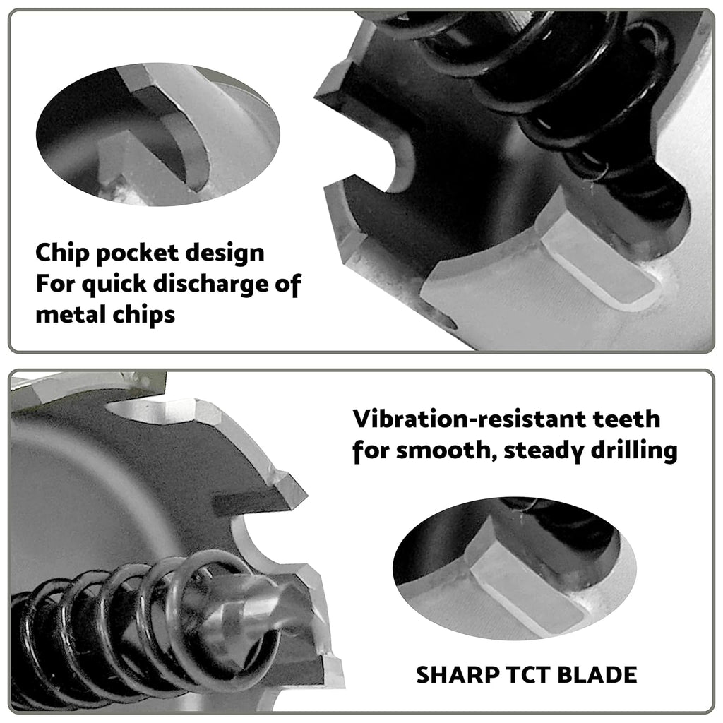 Carbide Hole Saw Kit for Metal, 7 Pcs Q6378