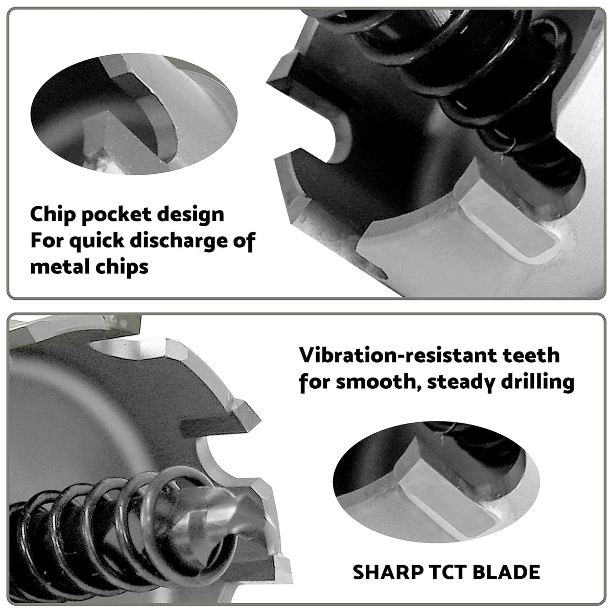 Carbide Hole Saw Kit for Metal, 7 Pcs Q6378