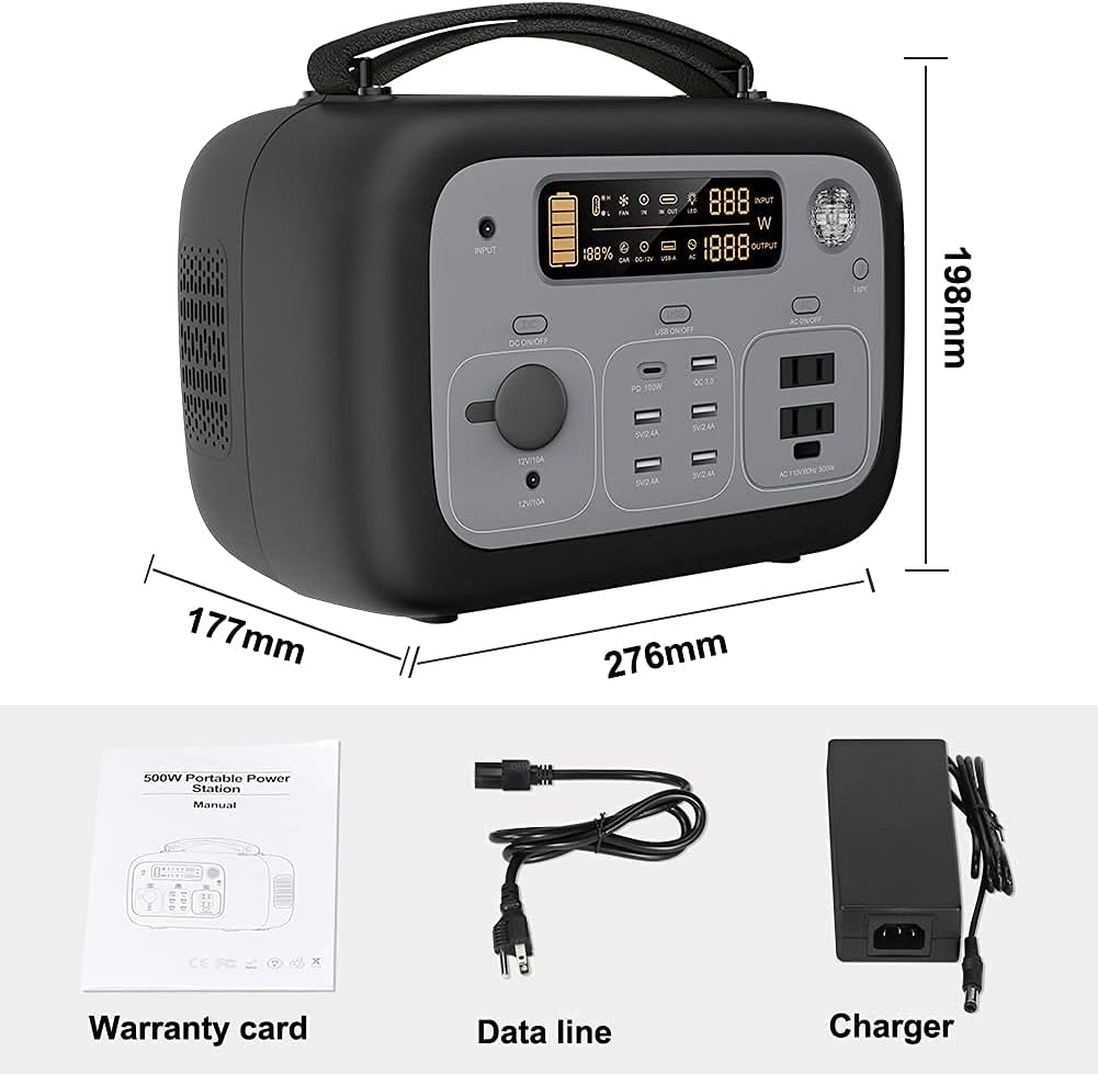 Portable Power Station 505Wh 500W AC Outlet X765