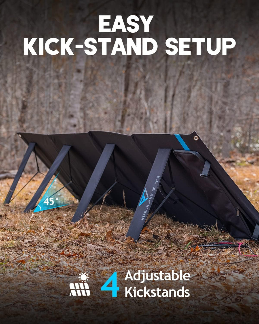 350W Foldable Solar Panel with Adjustable Kickstand J7349