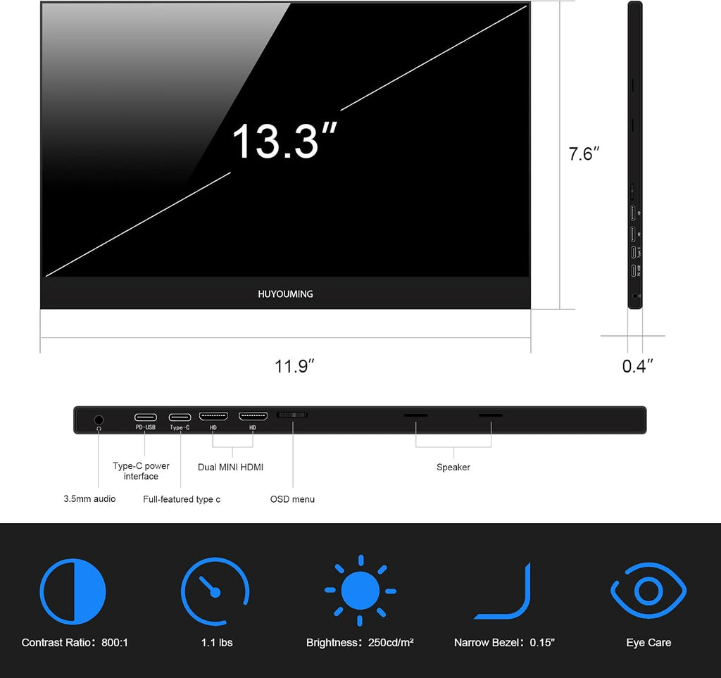 17.3 Full HD 1920x1080P IPS Portable Monitor N19270