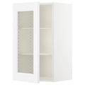 White Wall Cabinet with Glass Door T885361