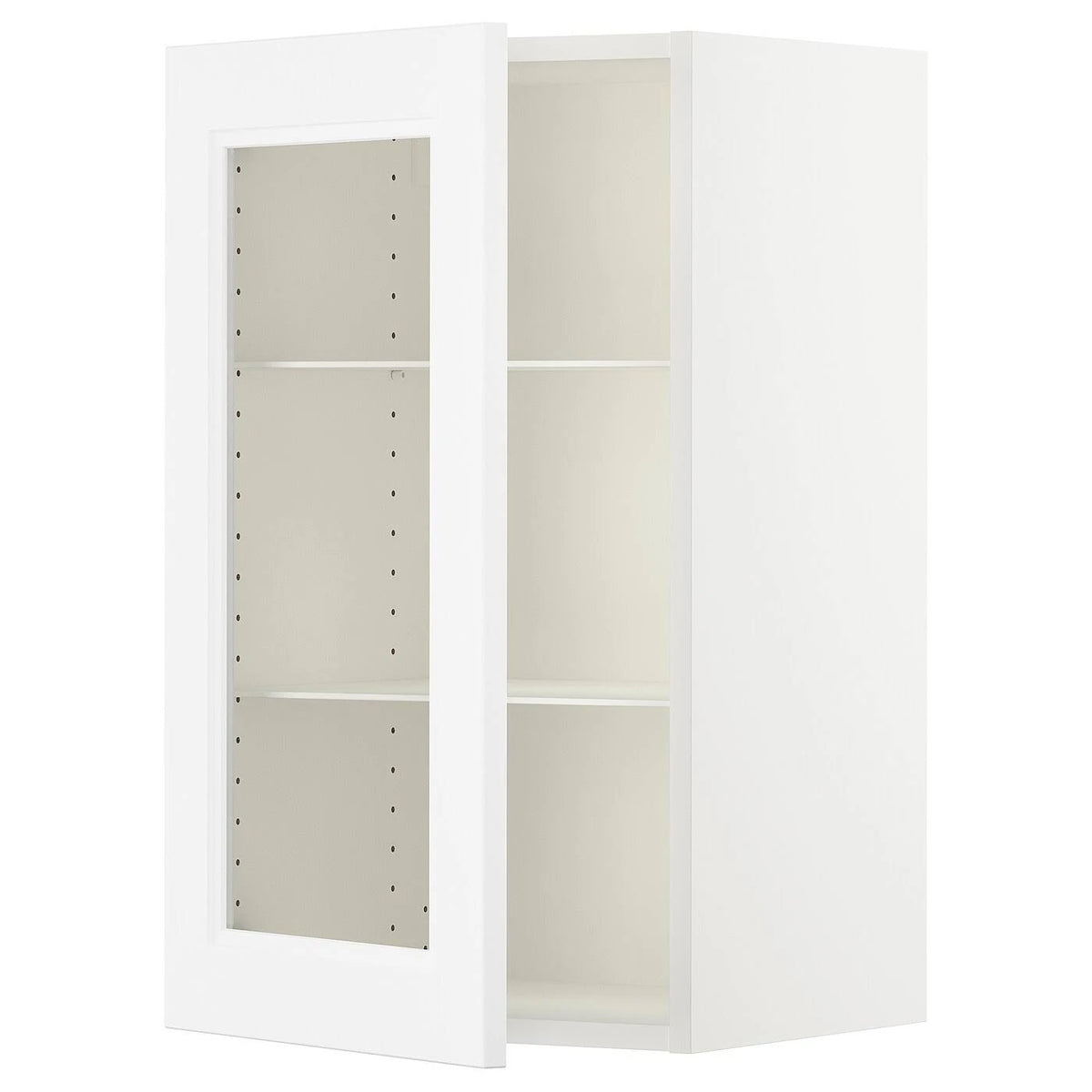 White Wall Cabinet with Glass Door T885361