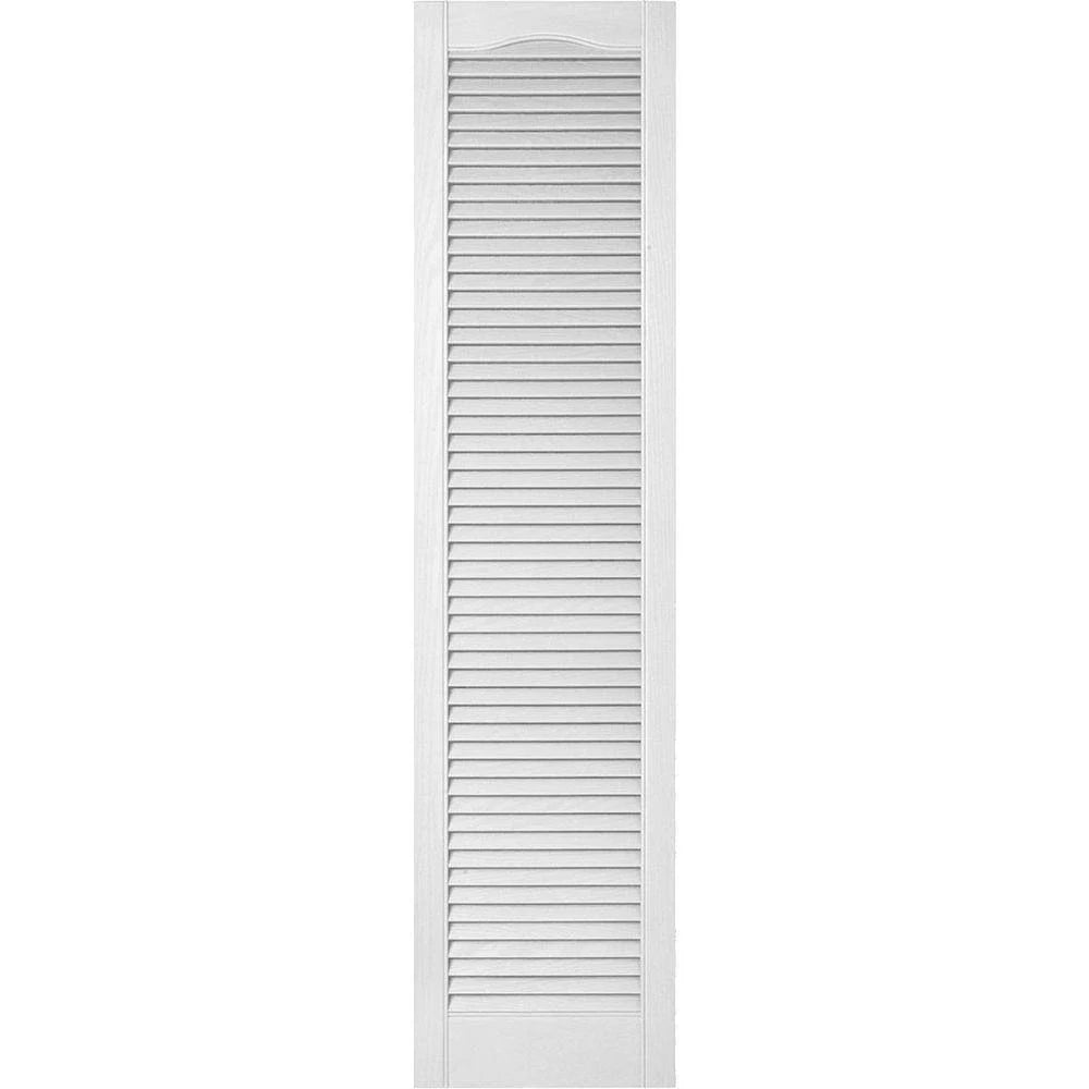 Vinyl Cathedral Top Open Louver Shutters Q868289