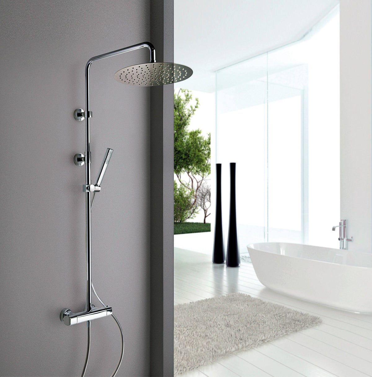 Adjustable Shower Column Chrome L194