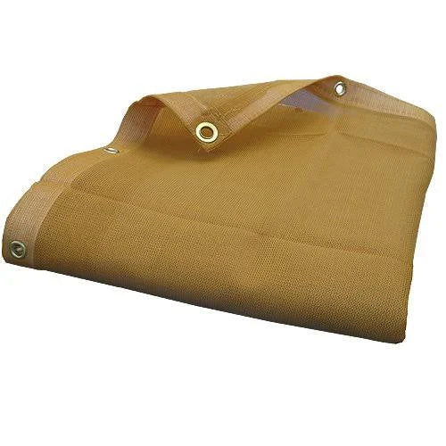 Beige Tan Heavy Duty Mesh Tarp Sun Shade C60712