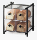 Black 4 Drawer Bread Case D506