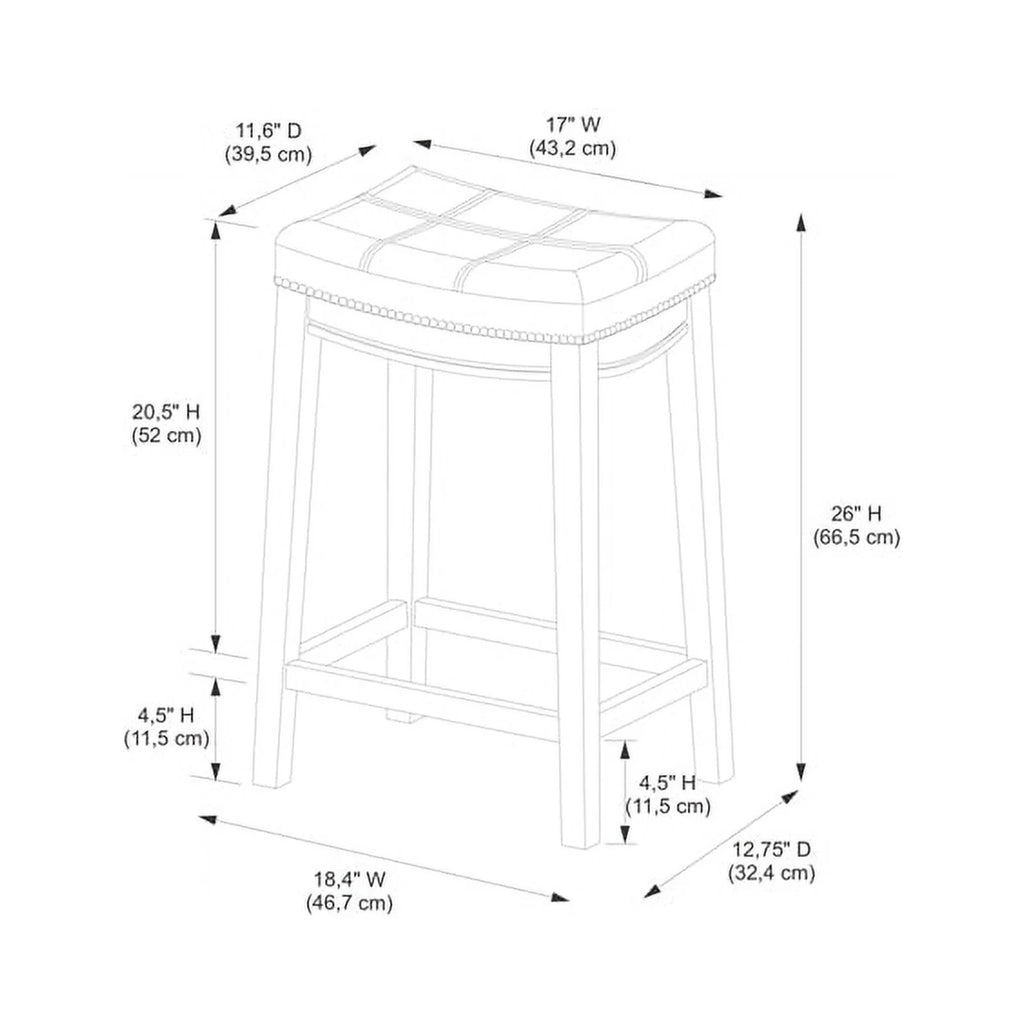 26" Wood Counter Stool Set T10869