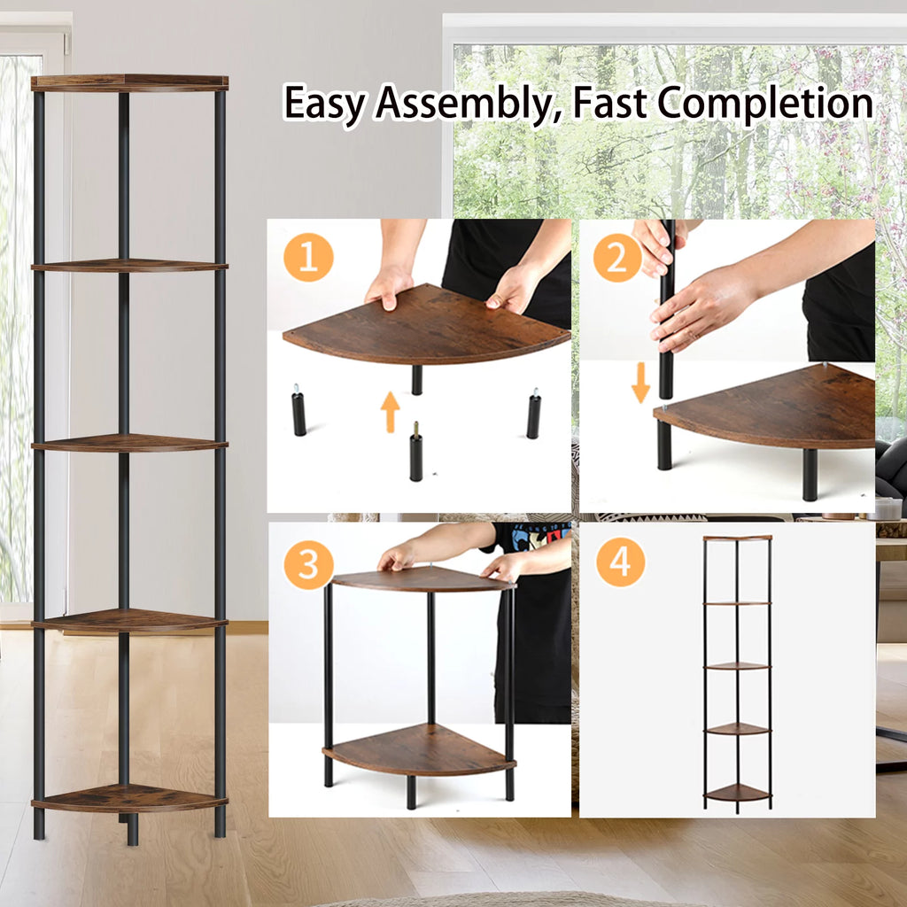 5 Tier Corner Shelf Stand V415794