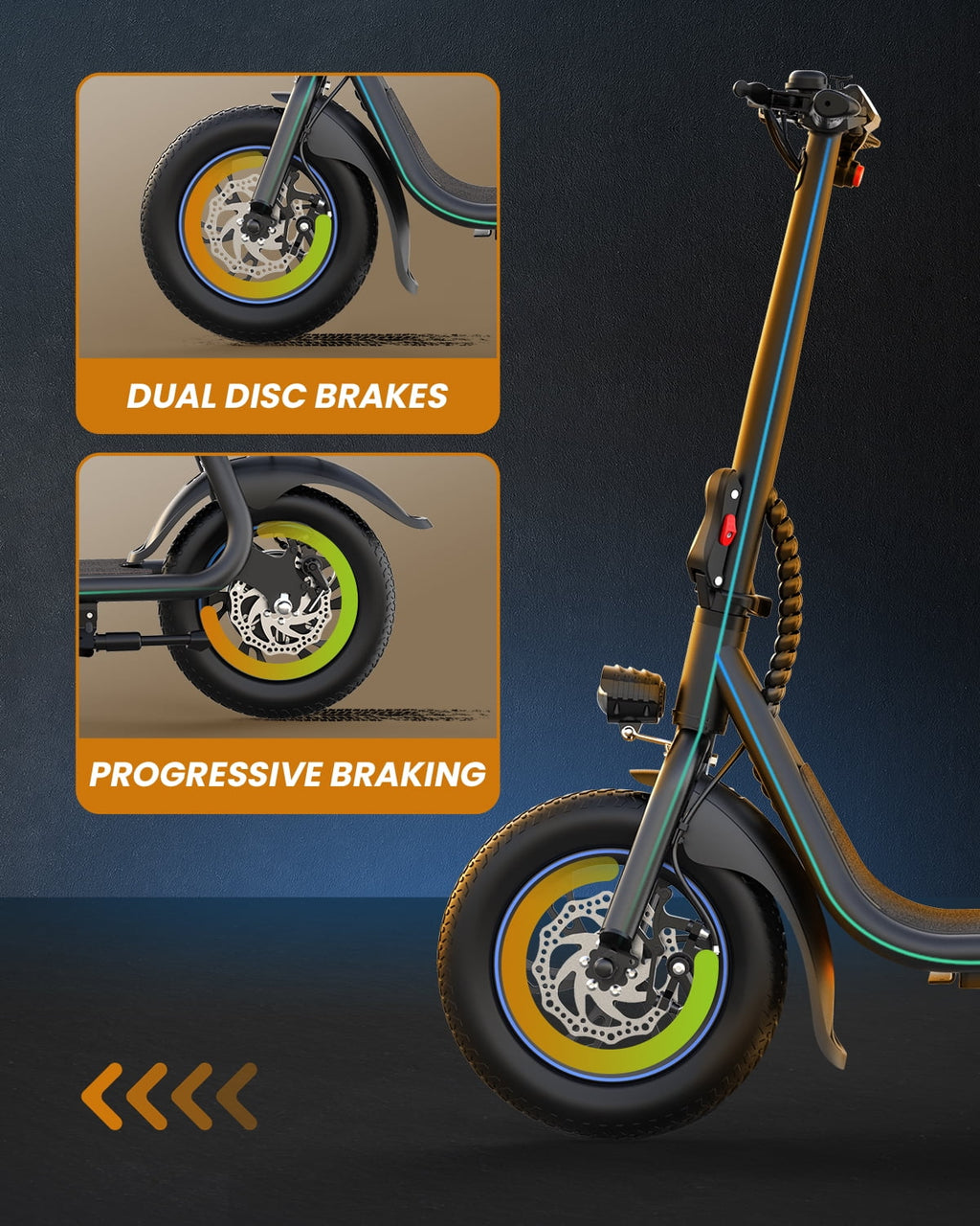 450W 12" Electric Commuter Scooter with Seat & Basket W588327